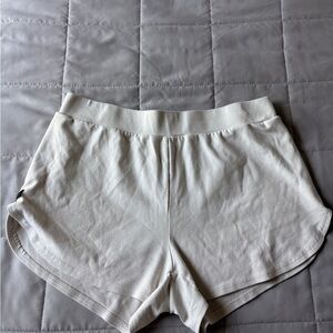 Alphalete White Athletic Shorts with Elastic Waistband